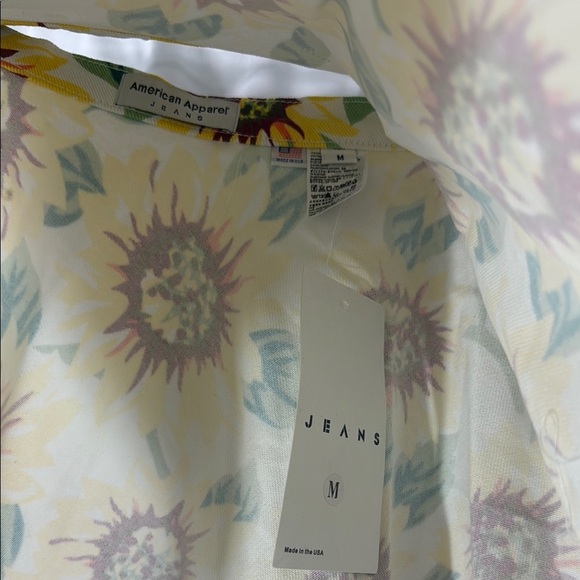 American Apparel Yellow Brown Mini Skirt Size Medium - Picture 6 of 9